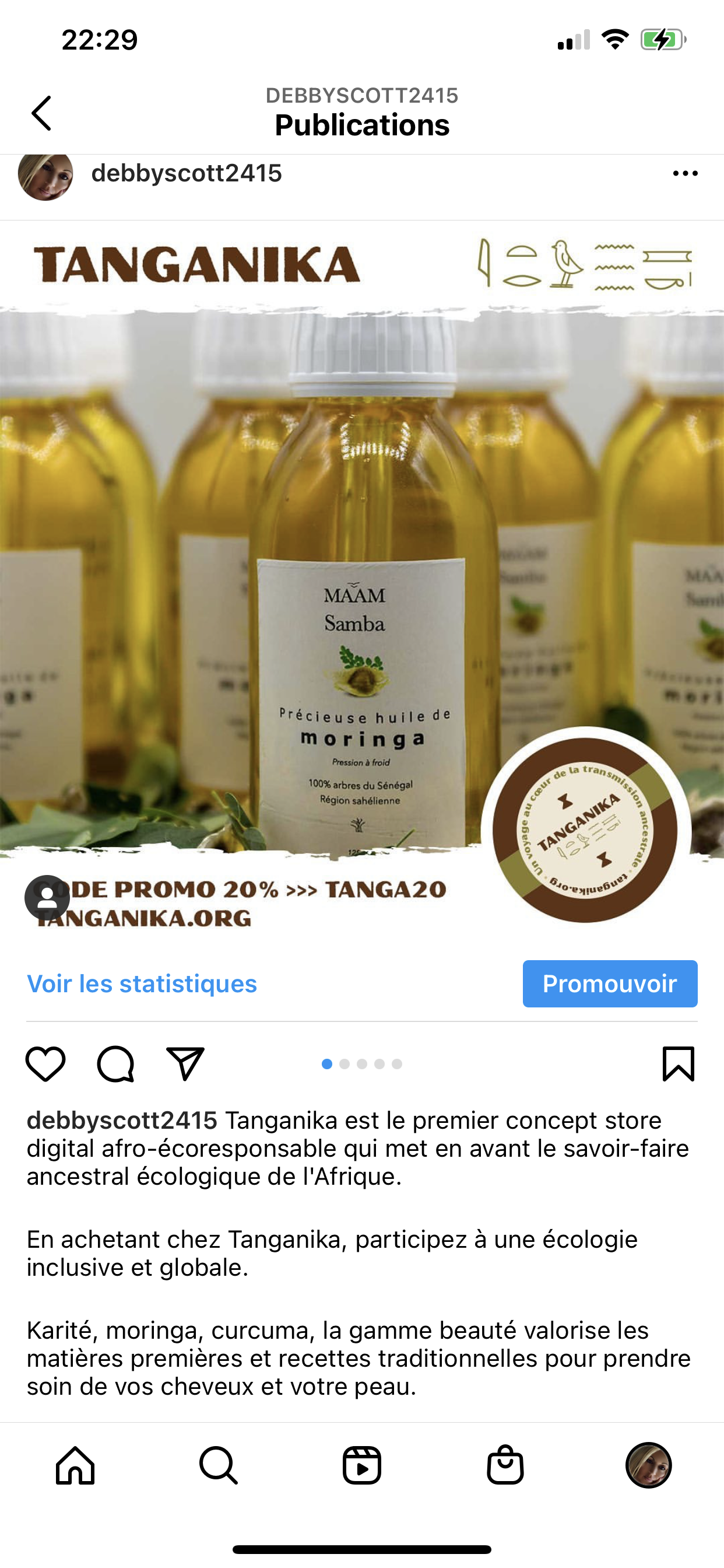 Promotion de la marque Tanganika beauté
